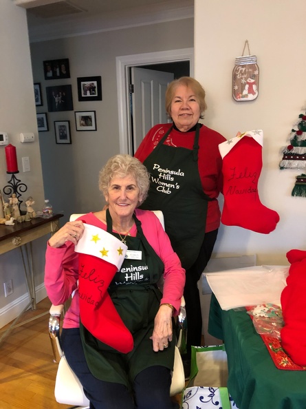 Carol &amp; Yolanda with Stockings